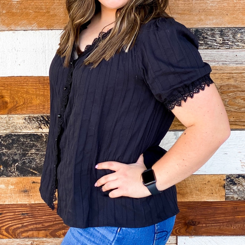 Black Lace Blouse
